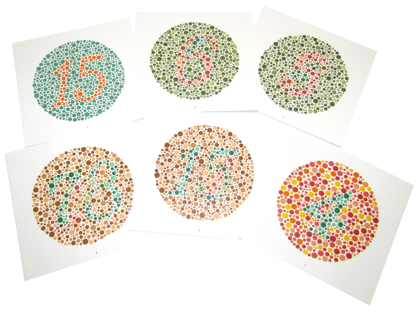 GIMA TEST FOR COLOUR DEFICIENCY - 15 plates - adult - new numbers