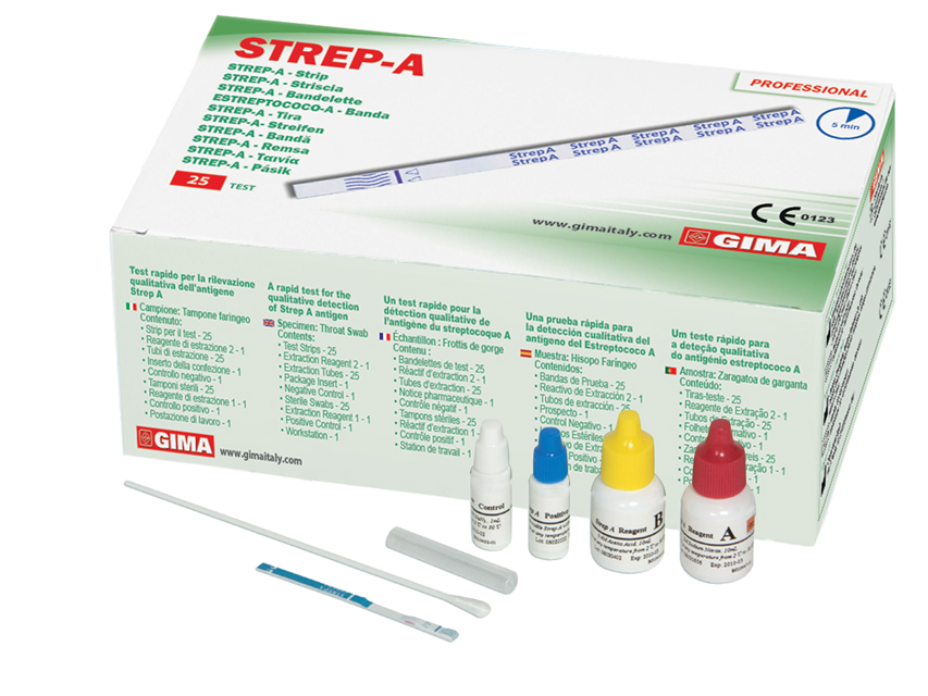 Diagnostic test strips and devices, STREP-A TEST - strip