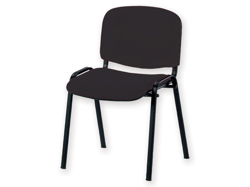 Chairs and stools, ISO VISITOR CHAIR - leatherette - black