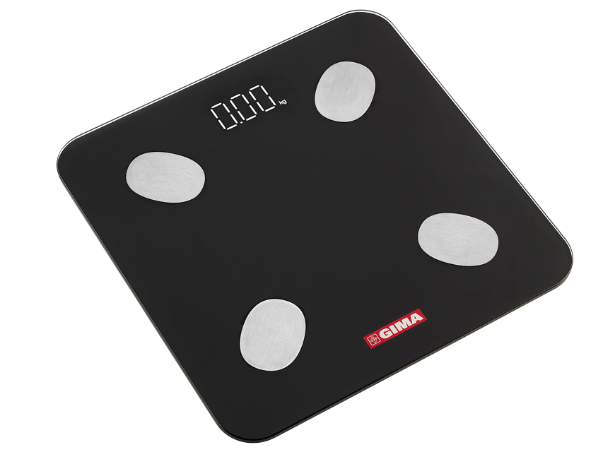 Ģimenes svari, GIMAFIT BODY FAT SCALE with Bluetooth - black