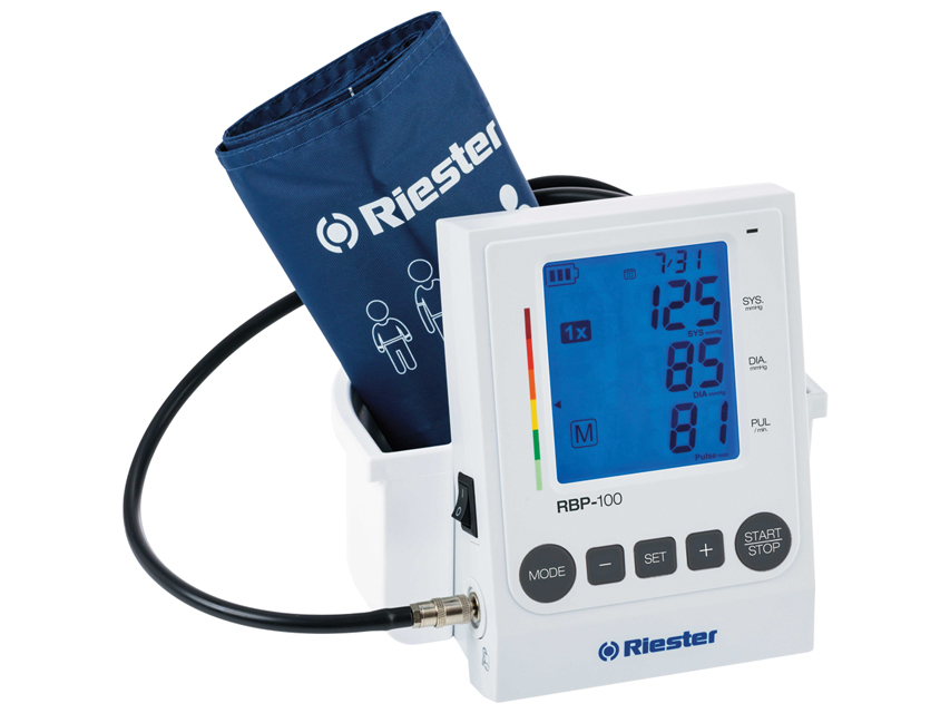 Brand digital sphygmomanometers, RIESTER RBP-100 BLOOD PRESSURE MONITOR - 1740 - table