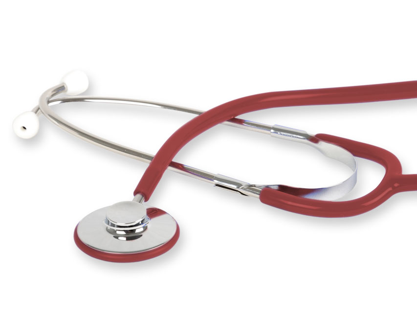 Single-head adult stethoscopes, WAN STETHOSCOPE - Y burgundy