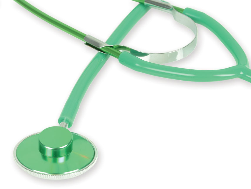 Single-head adult stethoscopes, COLOURED TRAD STETHOSCOPE - green