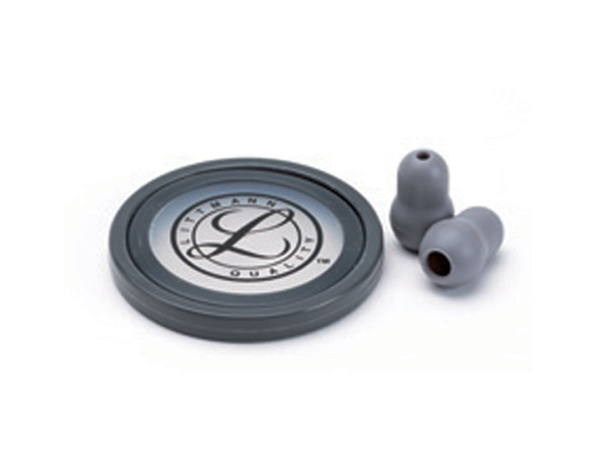 Spare parts for 3M LITTMANN stethoscopes, LITTMANN KIT 40018: DIAPHRAGM and RIM and EARTIPS for Master Cardiology - grey - blister