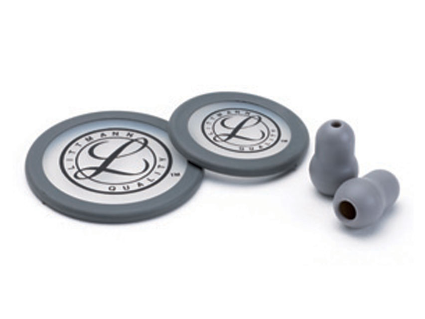 LITTMANN KIT 40017: 2 DIAPHRAGMS and RIM and EARTIPS for ClassicI III, Cardiology IV - grey - blister