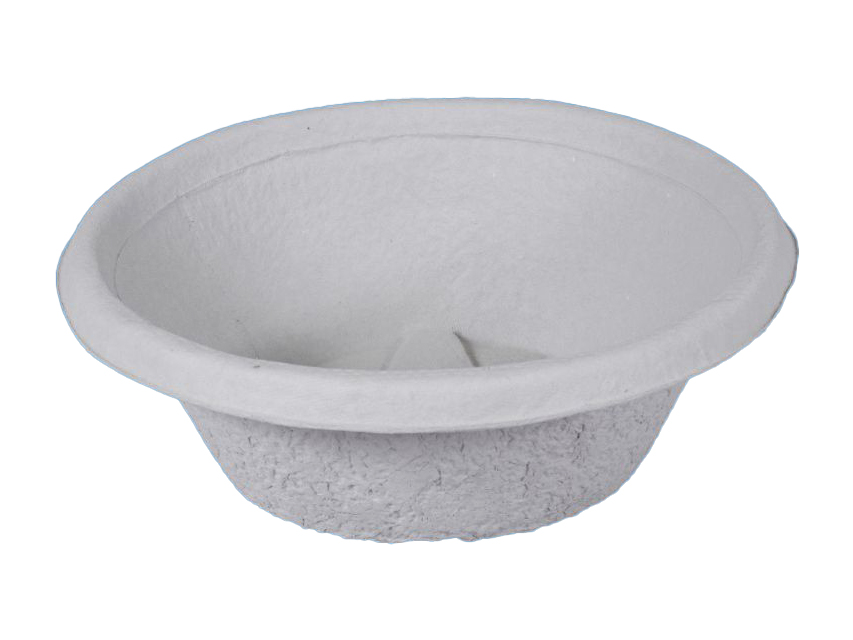 Plastic and cardboard holloware, RECYCLED CELLULOSE PAPER BASIN 3 l - disposable