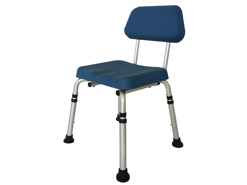 SHOWER CHAIR with PU backrest and seat - load 136 kg