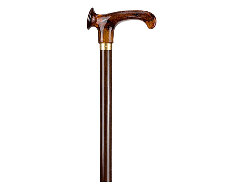 Kruķi un spieķi, RAFFAELLO WOOD STICK - T right handle - tortoiseshell