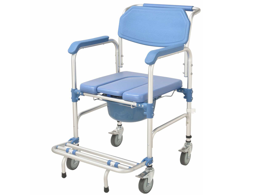 Ratiņkrēsli, BLUE COMMODE WHEELCHAIR