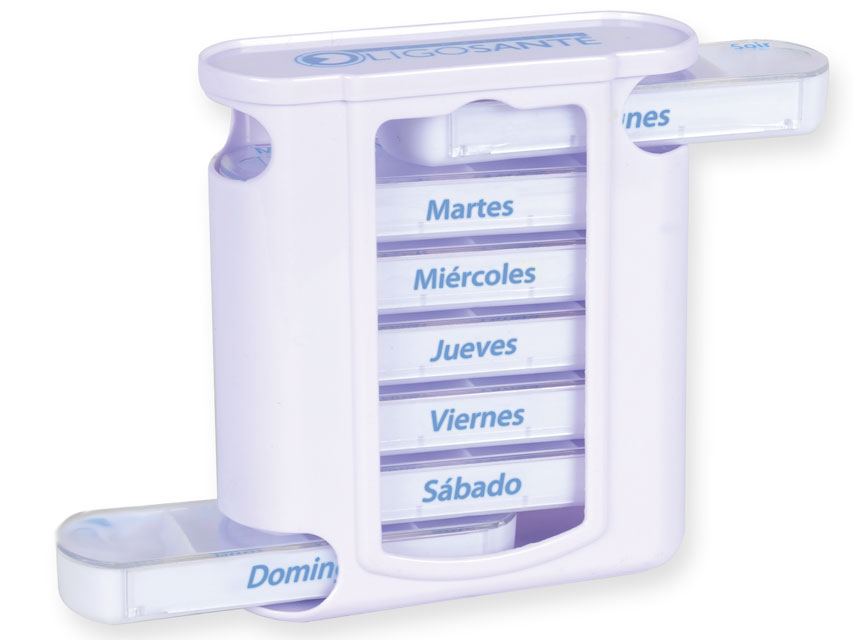 Pill splitters, crushers, boxes, 7-DAY TOWER PLANNER x 4 - Spanish-Portuguese