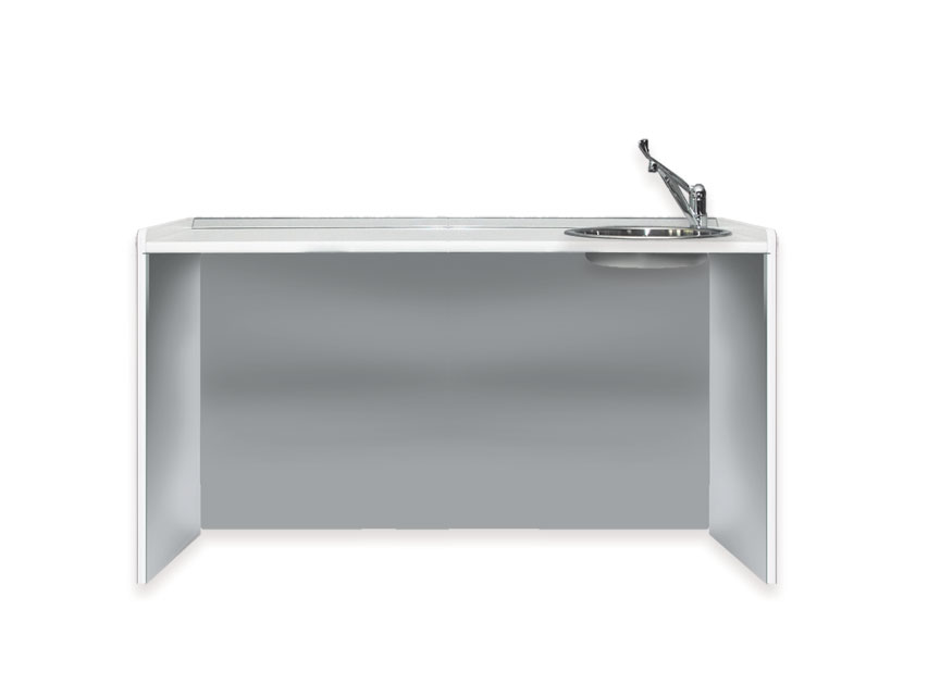 WORKTOP 156 cm - right washbasin