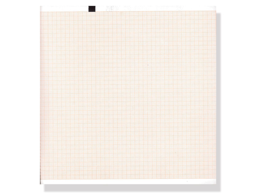 Thermic paper for ECG, ECG thermal paper 210x280 mm x200s pack - orange grid