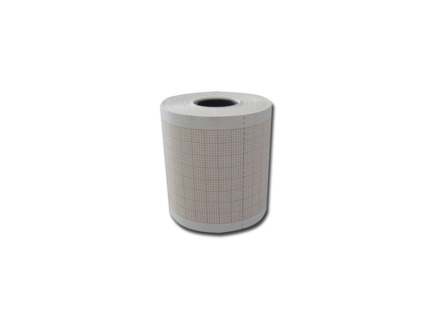 Thermic paper for ECG, ECG thermal paper 50x25 mm x m roll - orange grid