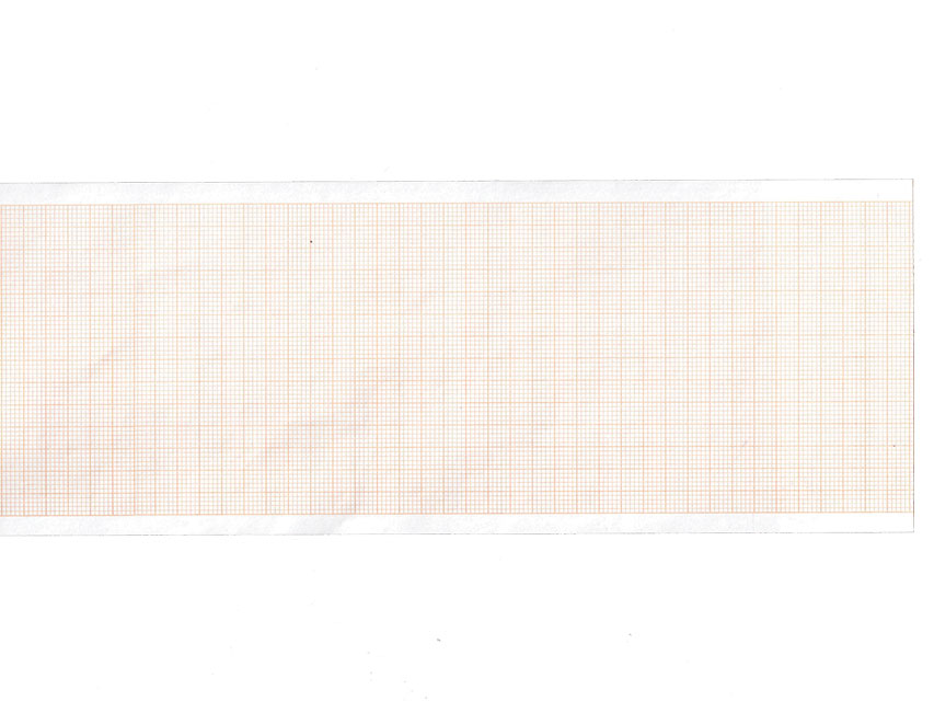 ECG thermal paper 210x30 mm x m roll - orange grid