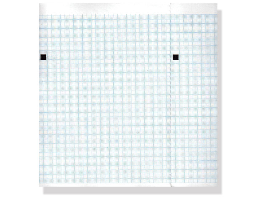 Thermic paper for ECG, ECG thermal paper 210x150mm x200s pack - blue grid