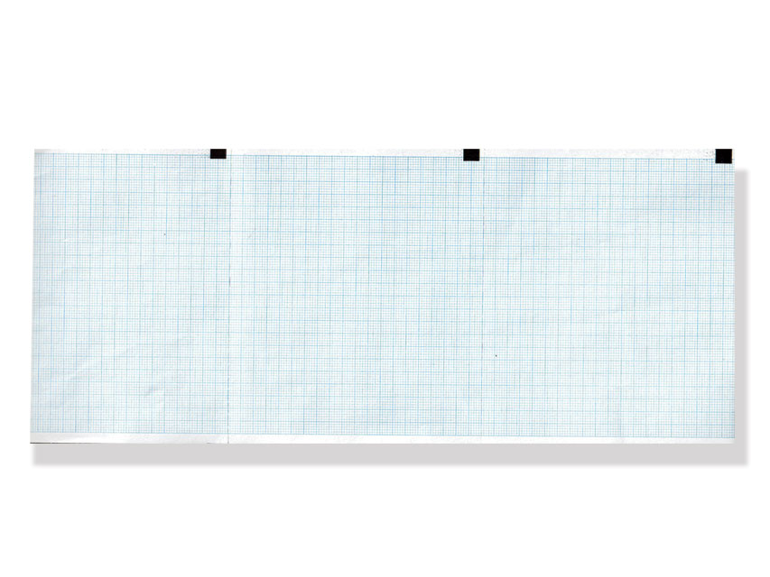 ECG thermal paper 120x100mm x300s pack - blue grid