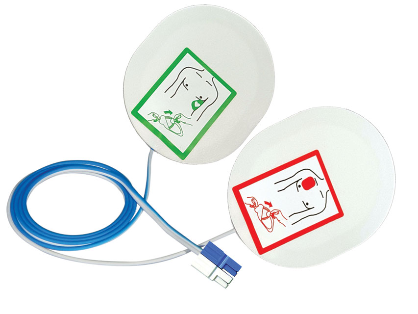 Defibrilators Rescue Sam Aed, Savienojami defibrilatora paliktņi pieaugušajiem (Rescue Sam/ Cmos Drake - Futura/CU Medical System - I-PAD NF1200), 2gab