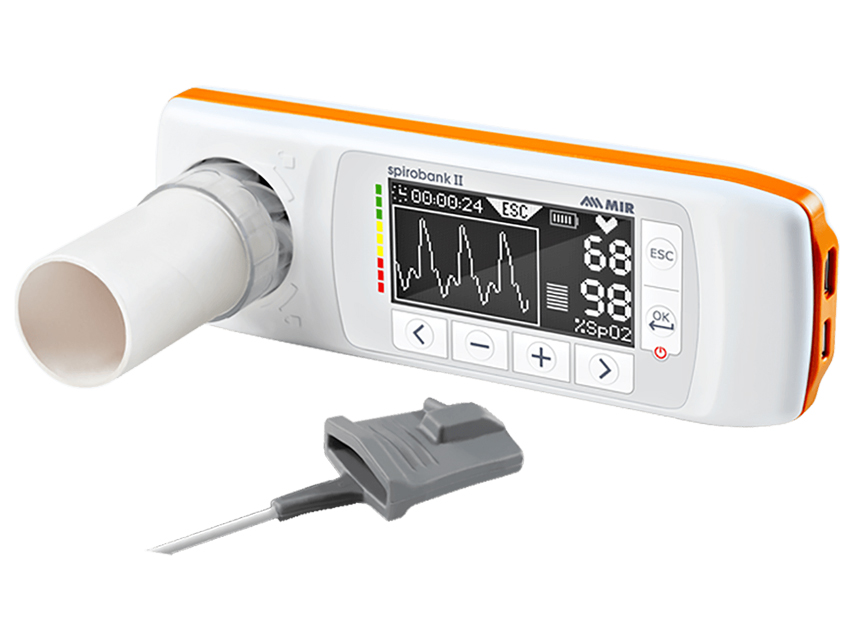 Jauns spirobank ii un programmatūra, Spirometrs Spirobank II Smart New  and programmatūra and oksimetrs