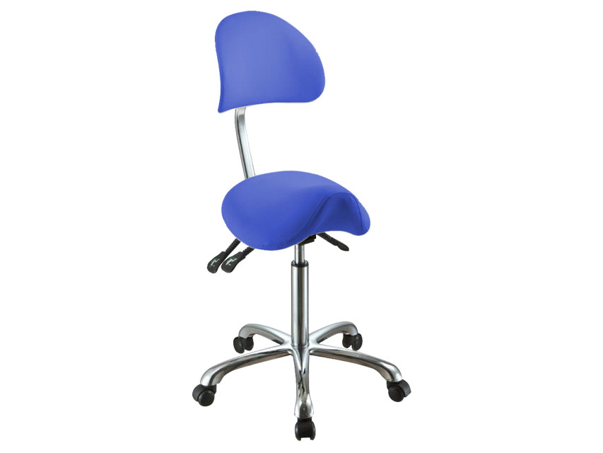 ERGO STOOL with backrest, Ārsta krēsls ar atzveltni -zils