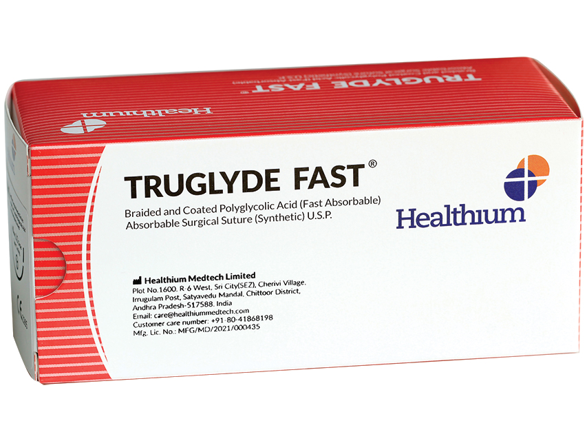 ĶIRURĢISKAIS DIEGS/TRUGLYDE/ĀTRI ABSORBĒJAMA 5/0 APLIS ,1/2 ADATA 17MM-75CM/NE KRĀSOTS N12