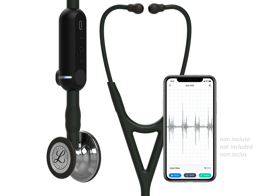 3M LITTMANN CORE DIGITĀLAIS STETOSKOPS - 8869 - MELNS - SPOGUĻVEIDA APDARE