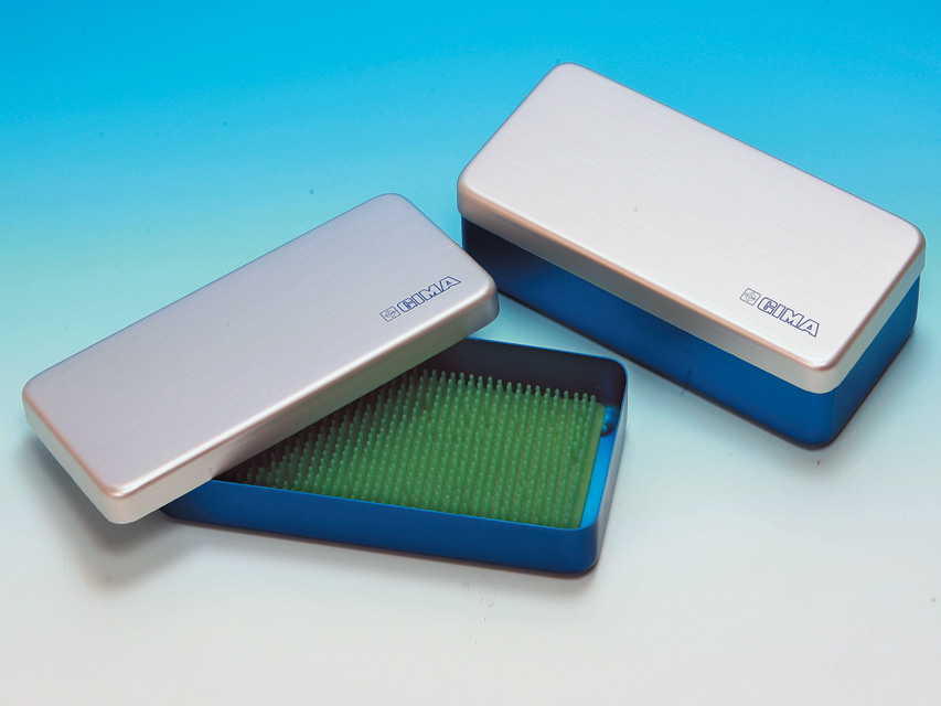 INSTRUMENTU STERILIZĀCIJAS TRAUKS AR VĀKU, ALUMĪNIJA, 21.8X10.6X3CM