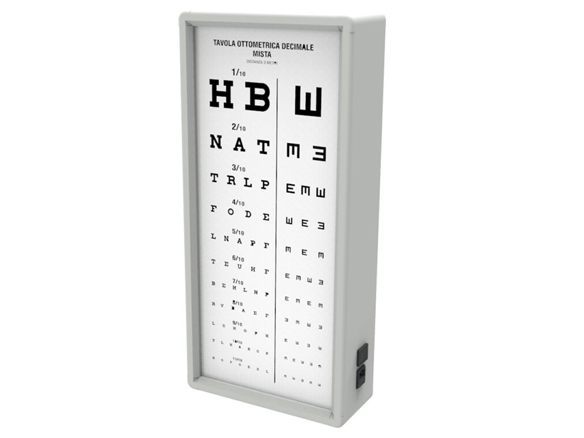 REDZES PĀRBAUDES TABULA AR APGAISMOJUMU MIXED DECIMAL, 3M