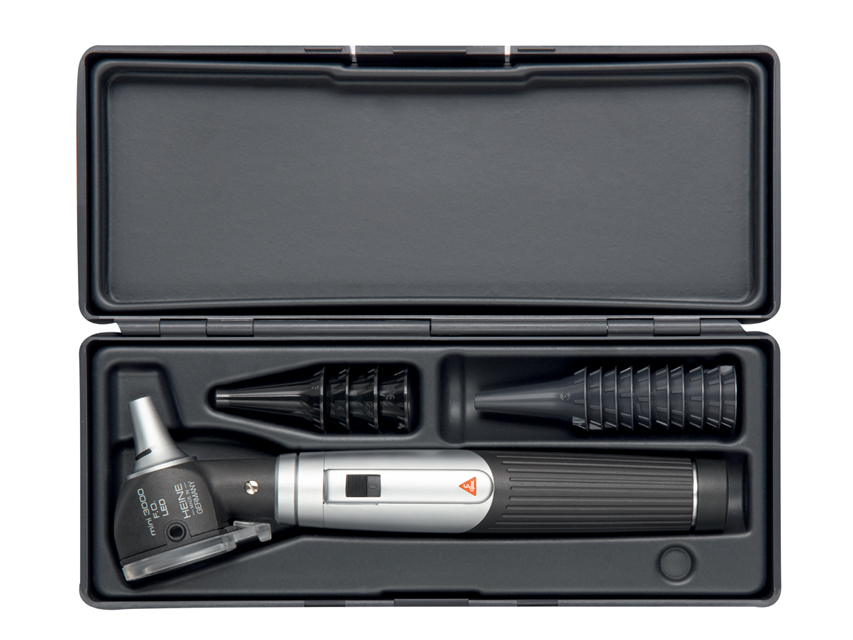 F.O. LED OTOSKOPS HEINE MINI 3000 KASTĒ, MELNS