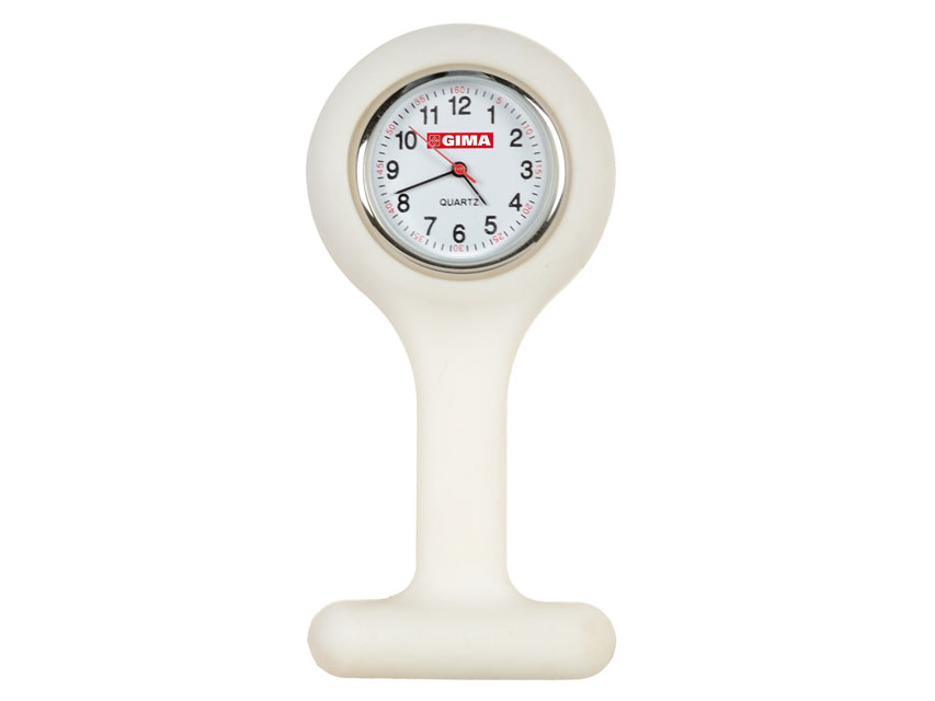 PULKSTENIS SILIKONA KORPUSĀ. BALTS