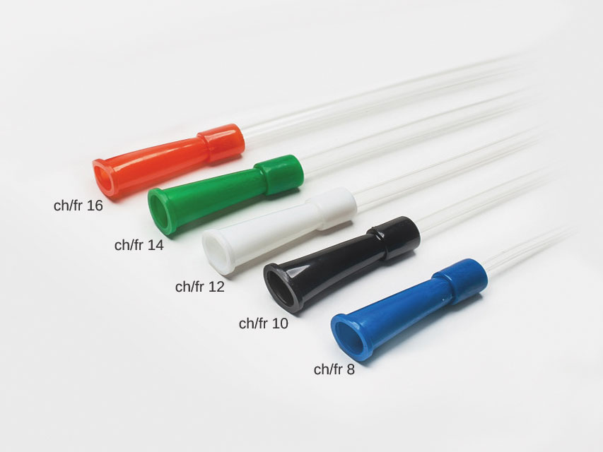 NELATONA URĪNA KATETRS CH/FR 8 - SIEVIEŠU - 18 CM, GAIŽI ZILS - STERILS N100