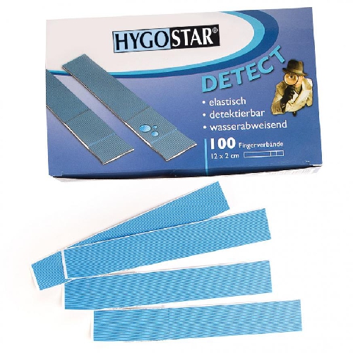 PĀRSĒJS PIRKSTIEM 2 X 12 CM, ATRODAMS AR DETEKTORU, ZILS