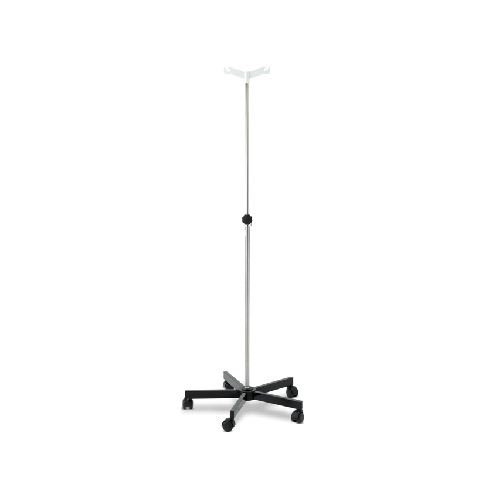 I.V.STAND ON 5 WHEELS TROLLEY - 2 HOOKS - DISASSEMBLED