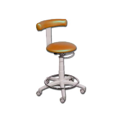 STOOL WITH RING - METAL APRICOT