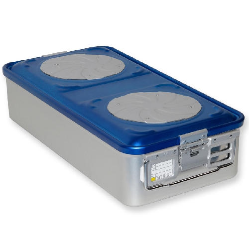 KONTEINERS AR VĀRSTU – LIELS, H 135 MM – ZILS – PERFORĒTS