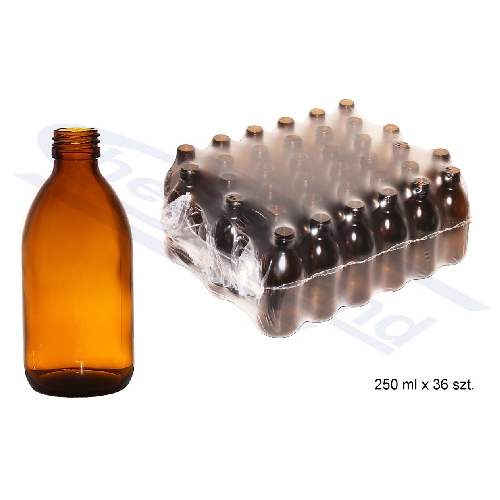 STIKLA PUDELES, TUMŠA STIKLA, 250ML AR BALTU VĀCI