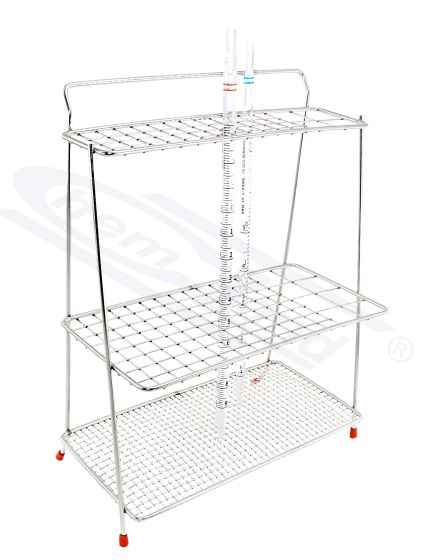 STENDS PIPETĒM, TAISNSTŪRVEIDA TĒRAUDS AISI304