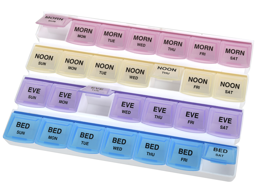 Tablešu plānotājs 7 dienām , angļu valodā.