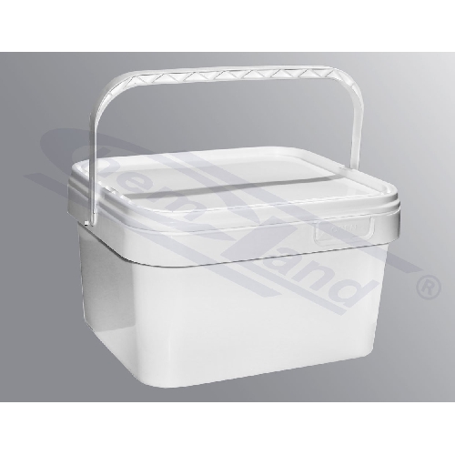 Kvadrātveida konteiners ar vāku un rokturi, 5L, 205x190x175mm, N1