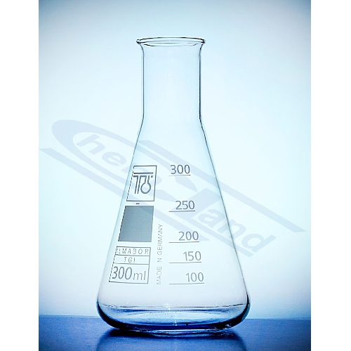 Koniska stikla kolba (Erlenmeijera), 300ml, šaura kakla, N1