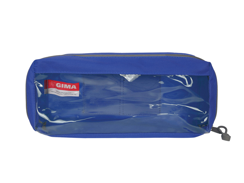 E3 taisnstūra soma ar lodziņu un rokturi, zila