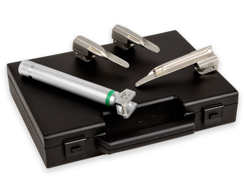 Maxlite f.o.led bērnu laringoskopa komplekts ar 3 Miller asmeņiem 2,5 v 20 000 lux N1