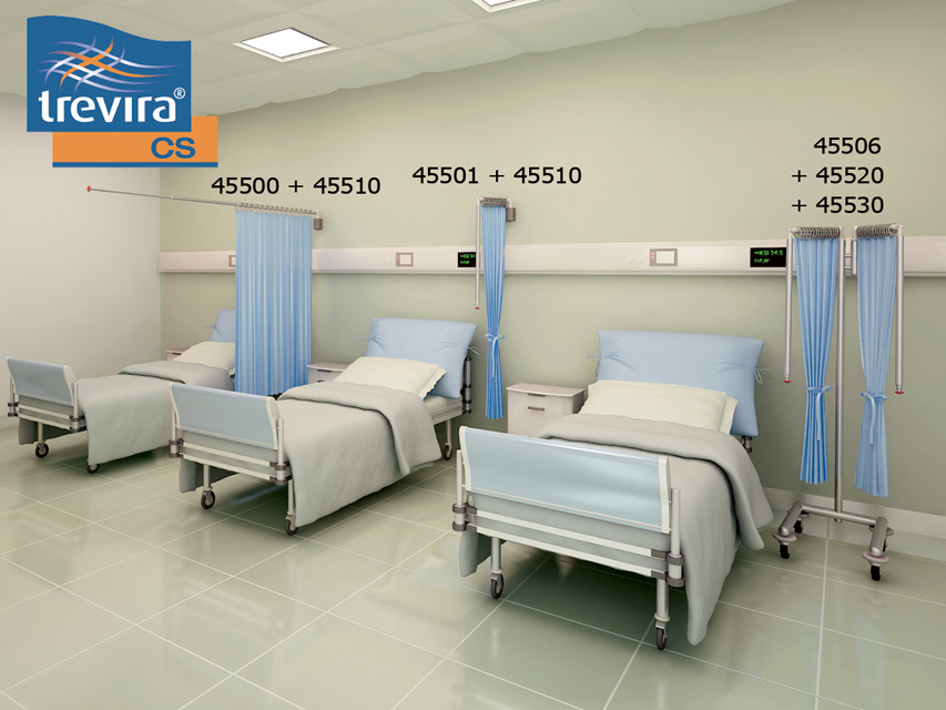 trevira aizskari sliedēm - 225 x h180 cm -gaiši zili N1