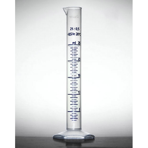 PP mērcillindrs ar zilu gradāciju, 10ml