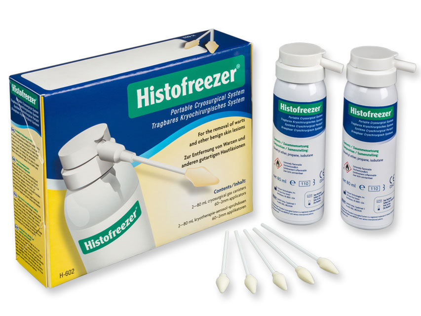 HISTOFREEZER.2 pudeles 80 ml + 60 aplikatori 2 mm