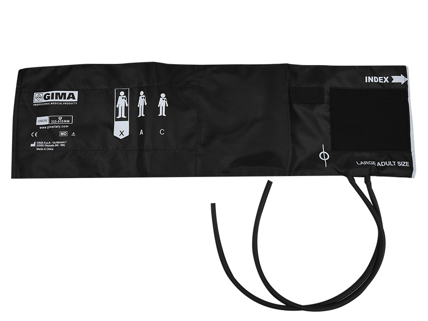 OBESE manžete ar 2 cauruļu balonu 62x17.5 cm. Neilona, melns