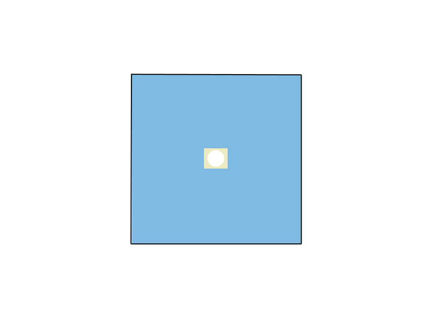 Ķirurģiskais pārklājs 100x100 cm ar atveri 10cm, STERILS N50