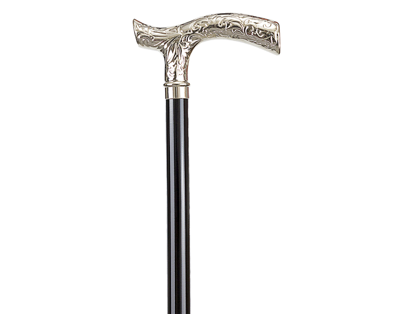 LEONARDO koka nūja - T rokturis ar metāla gravējumu