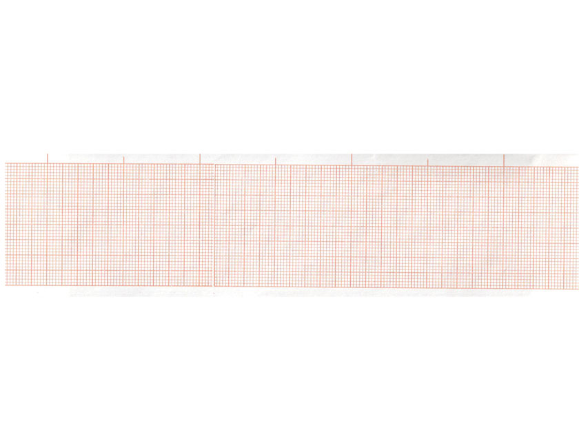 ECG termopapīra ruļlis 50x30 mm x m.Oranžs režģis