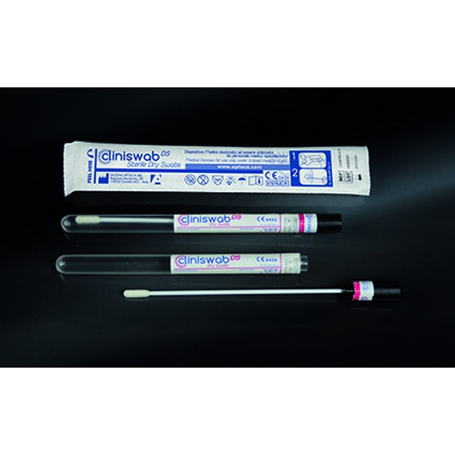 Tamponi plastmasas kociņš, putu uzgalis mēģenēs Ø12x150 mm, ar etiķeti. Sterils