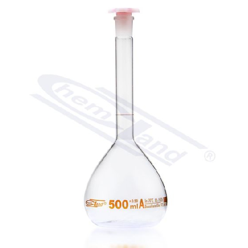 Borsilikāta stikla mērkolbas NS14/23 250ml (zila graduācija)